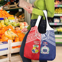 Rugby Samoa And Tonga Grocery Bag Toa Samoa With Mate Maa - Polynesian Pride