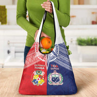 Rugby Samoa And Tonga Grocery Bag Toa Samoa With Mate Maa - Polynesian Pride