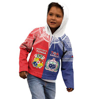 Custom Rugby Samoa And Tonga Kid Hoodie Toa Samoa With Mate Maa LT05 - Polynesian Pride