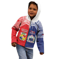 Custom Rugby Samoa And Tonga Kid Hoodie Toa Samoa With Mate Maa LT05 - Polynesian Pride