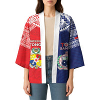 Custom Rugby Samoa And Tonga Kimono Toa Samoa With Mate Maa - Polynesian Pride