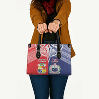 Rugby Samoa And Tonga Leather Bag Toa Samoa With Mate Maa - Polynesian Pride