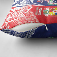 Rugby Samoa And Tonga Pillow Cover Toa Samoa With Mate Maa - Polynesian Pride
