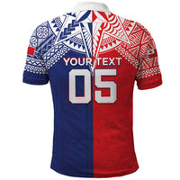Custom Rugby Samoa And Tonga Polo Shirt Toa Samoa With Mate Maa - Polynesian Pride