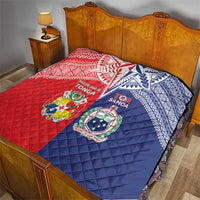 Rugby Samoa And Tonga Quilt Toa Samoa With Mate Maa - Polynesian Pride