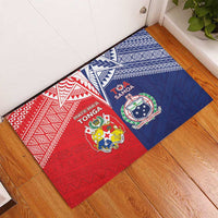 Rugby Samoa And Tonga Rubber Doormat Toa Samoa With Mate Maa - Polynesian Pride