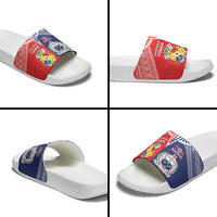 Rugby Samoa And Tonga Slide Sandals Toa Samoa With Mate Maa - Polynesian Pride