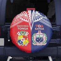 Rugby Samoa And Tonga Spare Tire Cover Toa Samoa With Mate Maa - Polynesian Pride
