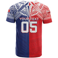 Custom Rugby Samoa And Tonga T Shirt Toa Samoa With Mate Maa - Polynesian Pride