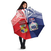 Rugby Samoa And Tonga Umbrella Toa Samoa With Mate Maa - Polynesian Pride