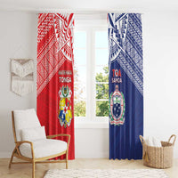 Rugby Samoa And Tonga Window Curtain Toa Samoa With Mate Maa - Polynesian Pride