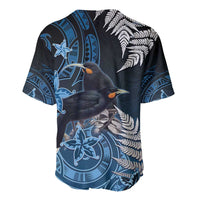 New Zealand Huia Bird Baseball Jersey Aotearoa Maori Pattern LT05 - Polynesian Pride