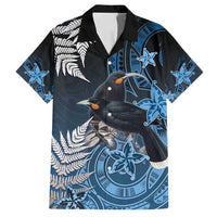 New Zealand Huia Bird Family Matching Tank Maxi Dress and Hawaiian Shirt Aotearoa Maori Pattern