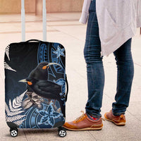 New Zealand Huia Bird Luggage Cover Aotearoa Maori Pattern