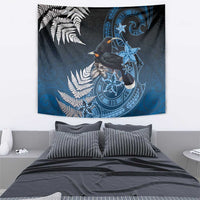 New Zealand Huia Bird Tapestry Aotearoa Maori Pattern