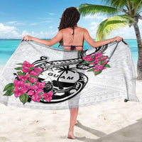 Guam Chamorro Sarong Bougainvillea White Polynesian Tribal Pattern