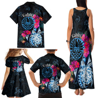 Tahiti Ia Orana Family Matching Tank Maxi Dress and Hawaiian Shirt Polynesian Turtle With Coat Of Arms LT05 - Polynesian Pride