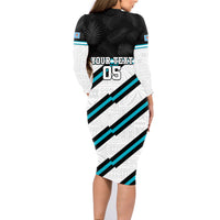 Custom Fiji Rugby Family Matching Long Sleeve Bodycon Dress and Hawaiian Shirt Fijian 7s With Tapa Pattern LT05 - Polynesian Pride