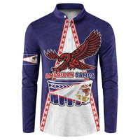 Personalised American Samoa Flag Day Button Sweatshirt Flag Style