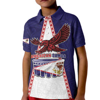 Personalised American Samoa Flag Day Kid Polo Shirt Flag Style