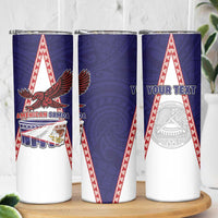 Personalised American Samoa Flag Day Skinny Tumbler Flag Style