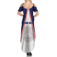 Personalised American Samoa Flag Day Summer Maxi Dress Flag Style