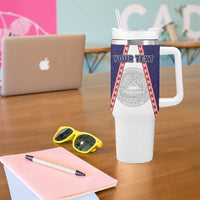 Personalised American Samoa Flag Day Tumbler With Handle Flag Style LT05 - Polynesian Pride