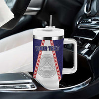 Personalised American Samoa Flag Day Tumbler With Handle Flag Style LT05 - Polynesian Pride