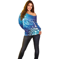 Polynesia Autism Awareness Off Shoulder Sweater Be In Awe Of My 'Tism