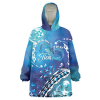 Polynesia Autism Awareness Wearable Blanket Hoodie Be In Awe Of My 'Tism