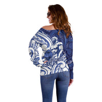 Guam Chief Kepuha Off Shoulder Sweater Chamorro Pride