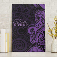 Lupus Warrior Canvas Wall Art Never Give Up Polynesian Style