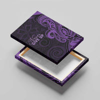 Lupus Warrior Canvas Wall Art Never Give Up Polynesian Style