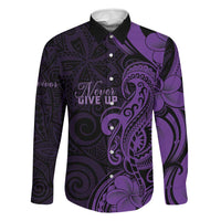 Personalised Lupus Warrior Family Matching Long Sleeve Bodycon Dress and Hawaiian Shirt Never Give Up Polynesian Style