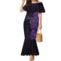 Personalised Lupus Warrior Mermaid Dress Never Give Up Polynesian Style