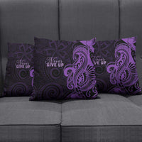 Lupus Warrior Pillow Cover Never Give Up Polynesian Style