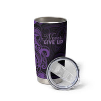 Personalised Lupus Warrior Tumbler Cup Never Give Up Polynesian Style LT05 - Polynesian Pride