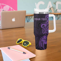 Personalised Lupus Warrior Tumbler With Handle Never Give Up Polynesian Style LT05 - Polynesian Pride