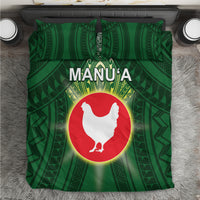 American Samoa Manu'a Cession Day Bedding Set With Polynesian Pattern LT05 Green - Polynesian Pride
