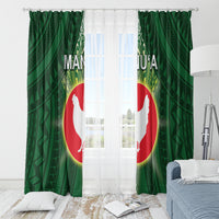American Samoa Manu'a Cession Day Window Curtain With Polynesian Pattern LT05 - Polynesian Pride