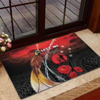 Papua New Guinea Remembrance Day Rubber Doormat Lest We Forget