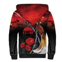 Papua New Guinea Remembrance Day Sherpa Hoodie Lest We Forget