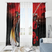 Papua New Guinea Remembrance Day Window Curtain Lest We Forget