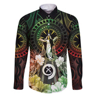 Vanuatu Happy Assumption Day Family Matching Puletasi and Hawaiian Shirt