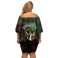 Vanuatu Happy Assumption Day Off Shoulder Short Dress