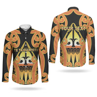 Personalised New Zealand Te Tairawhiti Couples Matching Off The Shoulder Long Sleeve Dress and Long Sleeve Button Shirt Maori Koru Pattern LT05 - Polynesian Pride