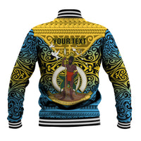Personalized Vanuatu Sanma Province Baseball Jacket Coat Of Arms And Namele Fern Polynesian Pattern LT05 - Polynesian Pride