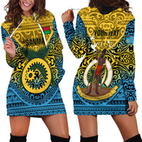 Personalized Vanuatu Sanma Province Hoodie Dress Coat Of Arms And Namele Fern Polynesian Pattern LT05 - Polynesian Pride