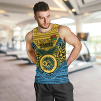 Personalized Vanuatu Sanma Province Men Tank Top Coat Of Arms And Namele Fern Polynesian Pattern LT05 - Polynesian Pride