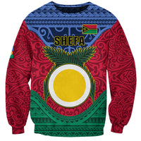 Vanuatu Shefa Province Sweatshirt Coat Of Arms And Namele Fern Polynesian Pattern LT05 Unisex Red - Polynesian Pride